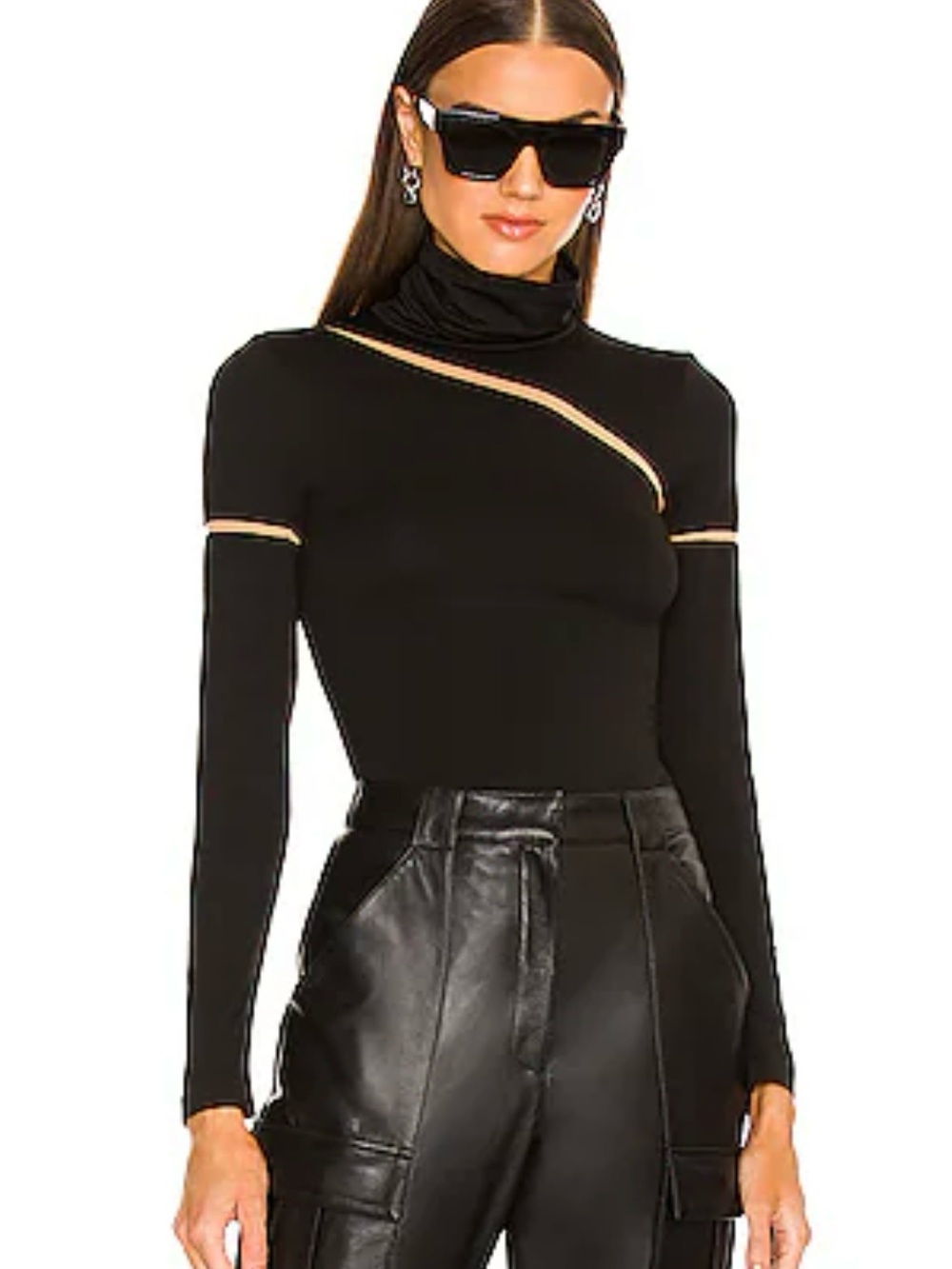 Wolford Leia String Bodysuit Fairly Light & Black L